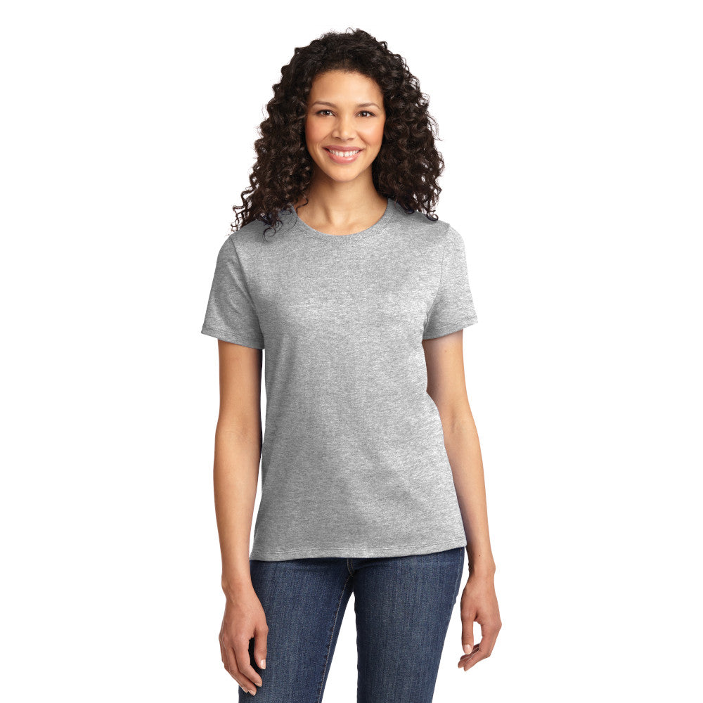Port & Company Women's Essential Tee Decorated - Athletic Heather Grey
