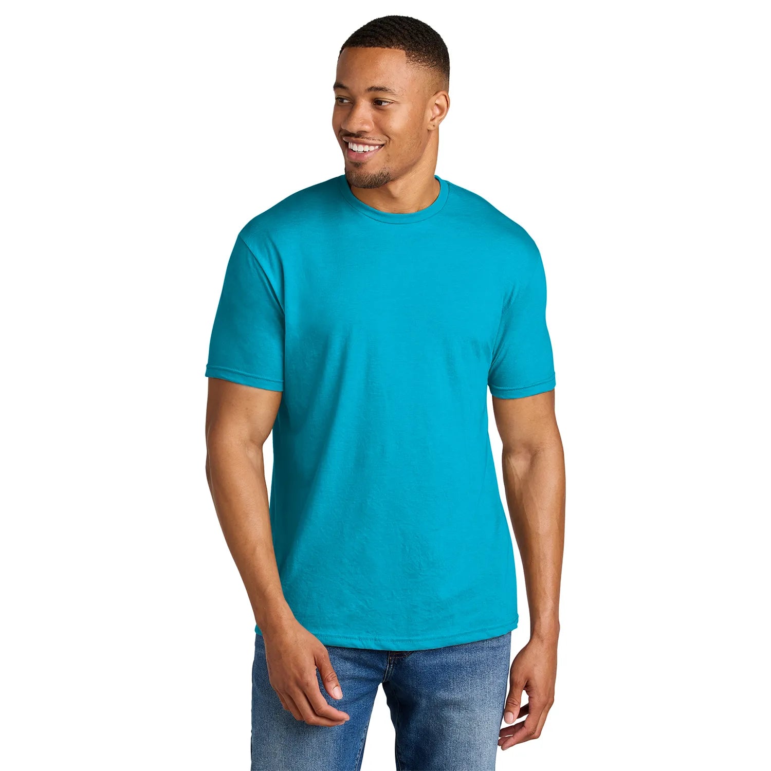 Gildan Softstyle CVC Tee Decorated - Carolina Blue Mist