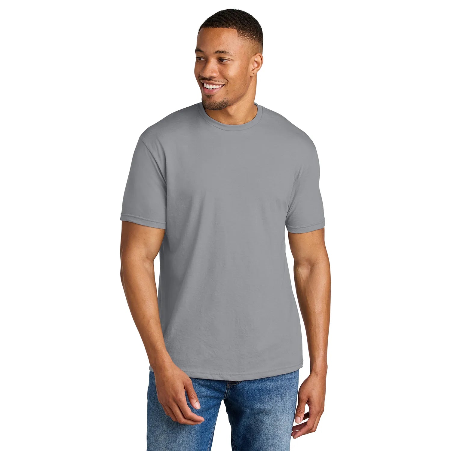 Gildan Softstyle CVC Tee Decorated - Cement Grey