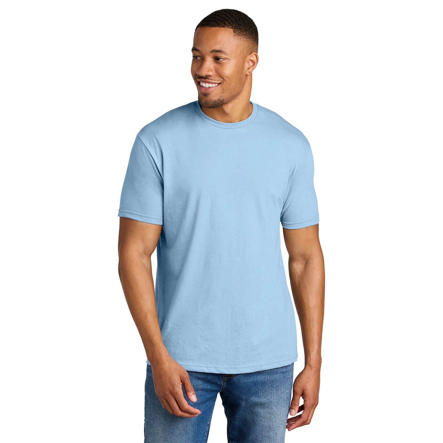 Gildan Softstyle CVC Tee Decorated - Light Blue Mist