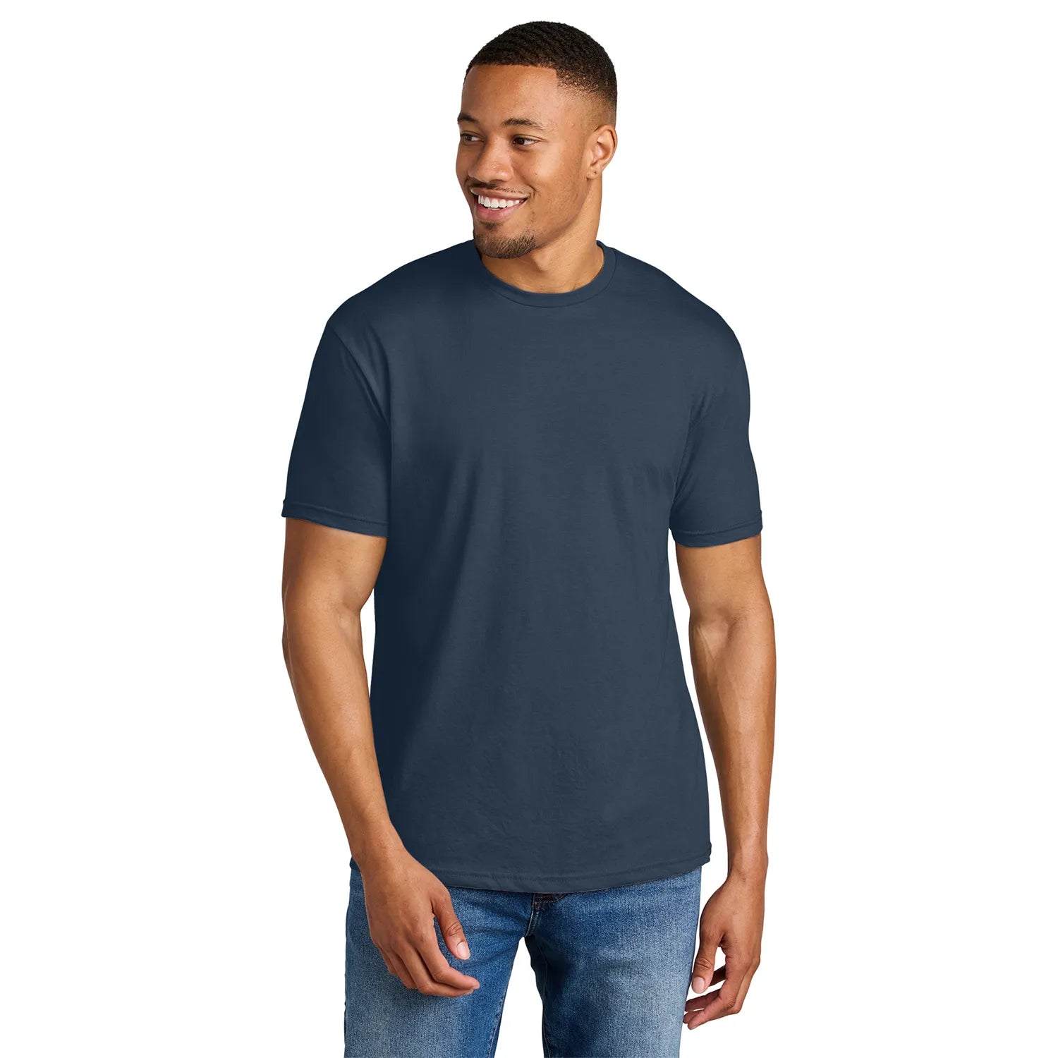 Gildan Softstyle CVC Tee Decorated - Navy Blue Mist