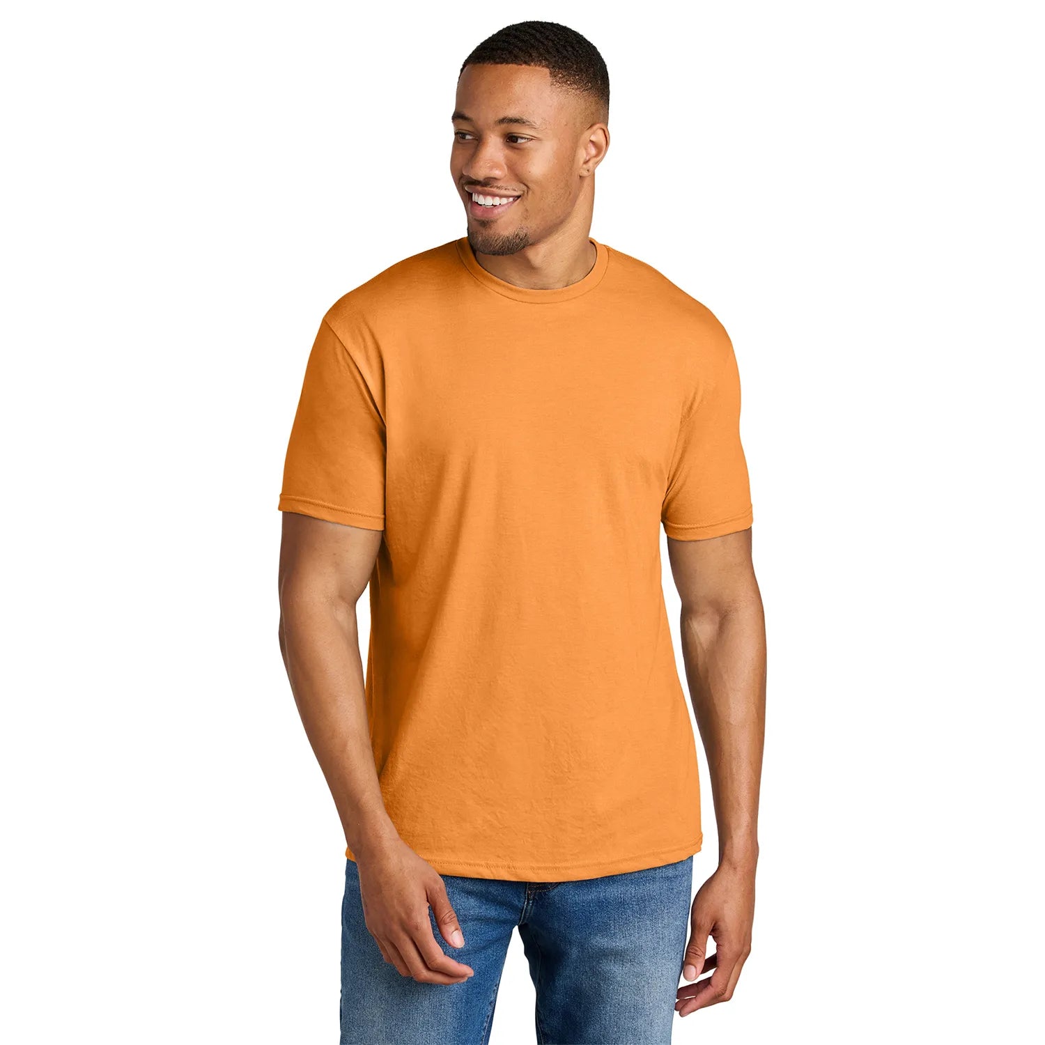 Gildan Softstyle CVC Tee Decorated - Tangerine Orange Mist