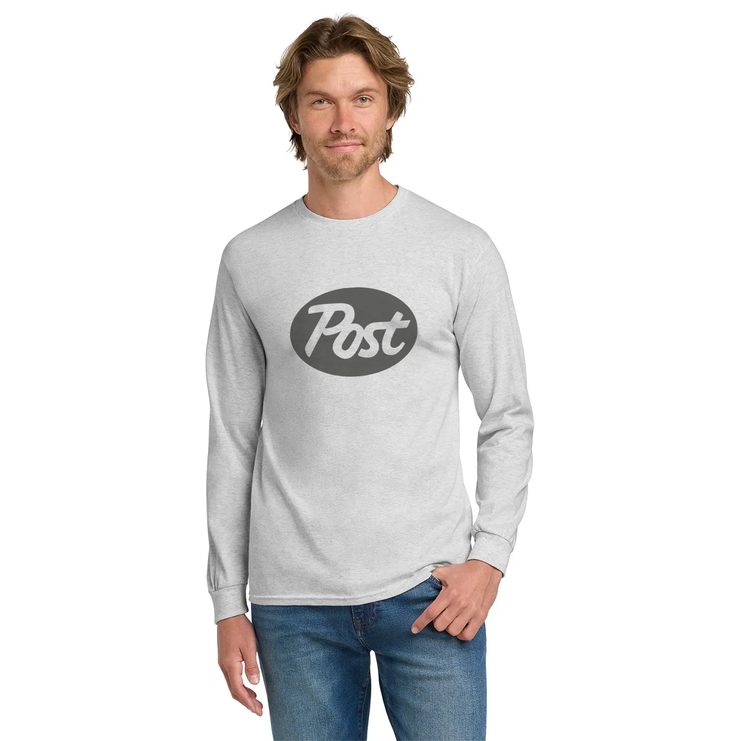 District Perfect Weight Fleece Crew Decorated - White Onyx