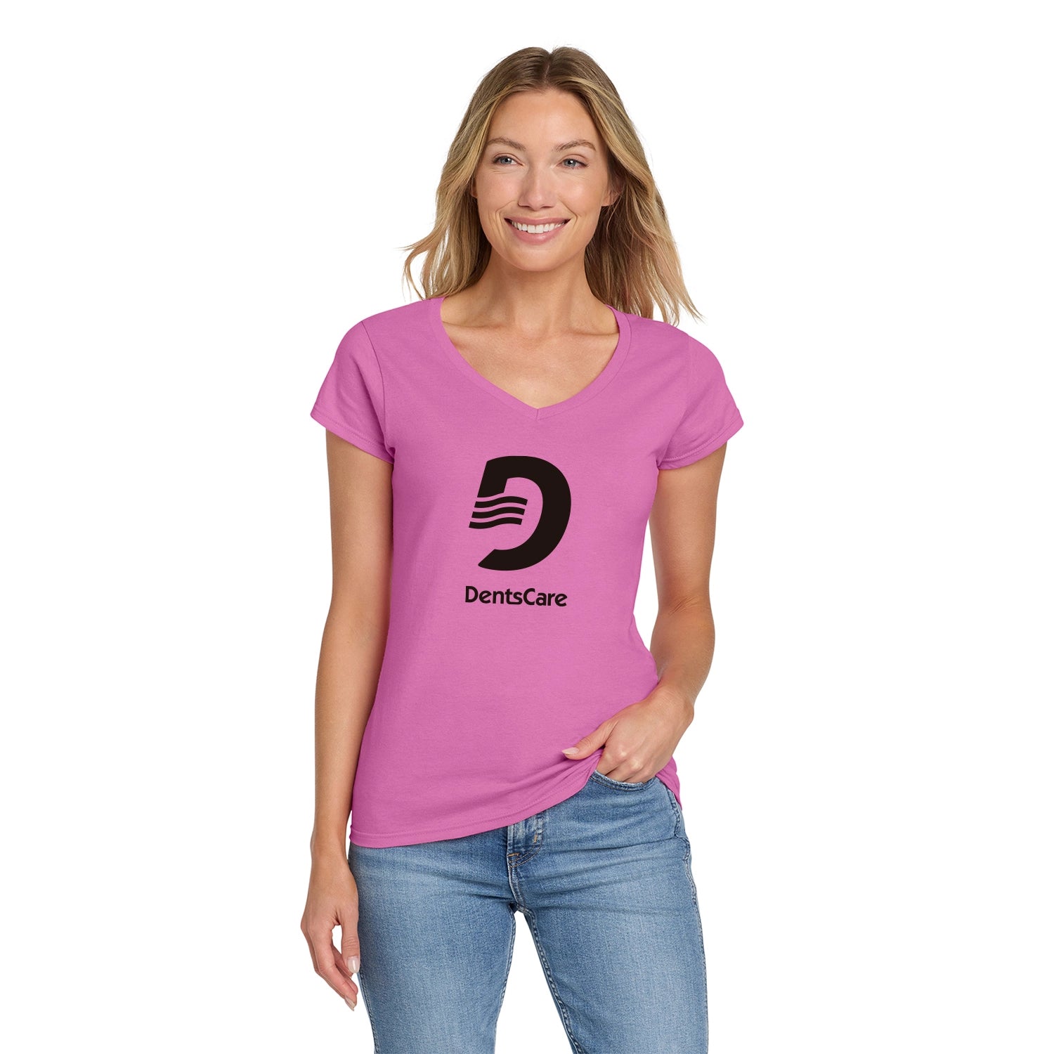 Gildan Decorated Softstyle Women's Fit VNeck TShirt