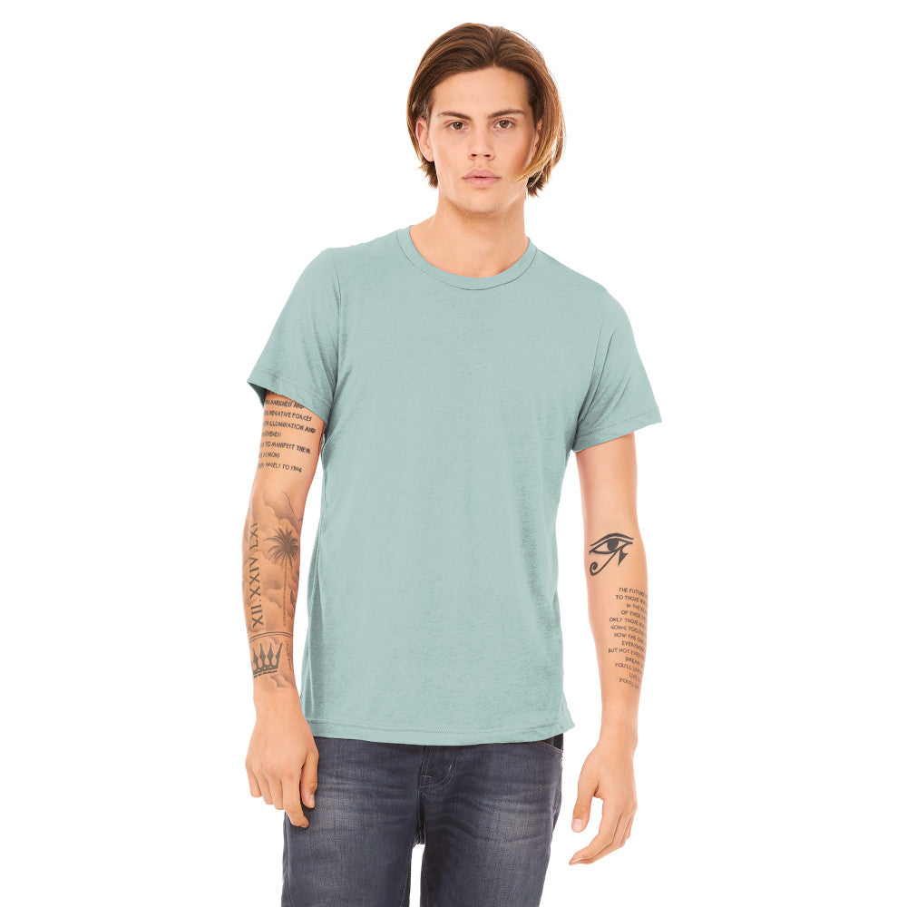 BELLA+CANVAS Unisex Triblend Short Sleeve Tee Decorated - Emerald Green Triblend