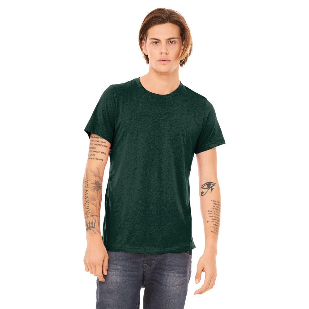 BELLA+CANVAS Unisex Triblend Short Sleeve Tee Decorated - Grass Green Triblend