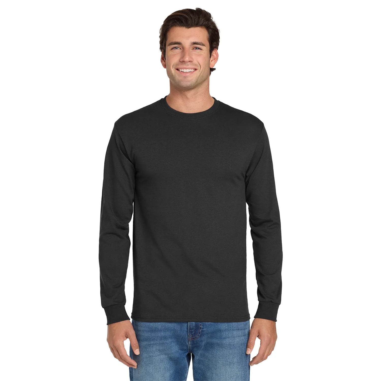 Jerzees Dri-Power 50/50 Cotton/Poly Long Sleeve T-Shirt Decorated - Black