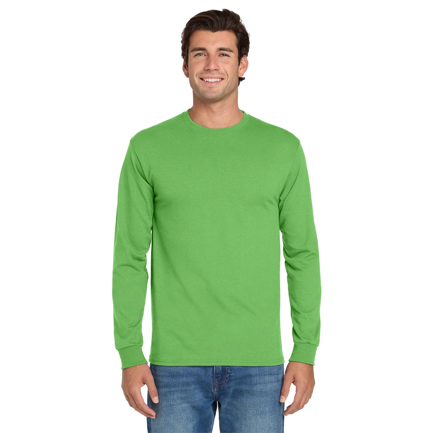 Jerzees Dri-Power 50/50 Cotton/Poly Long Sleeve T-Shirt Decorated - Kiwi Green