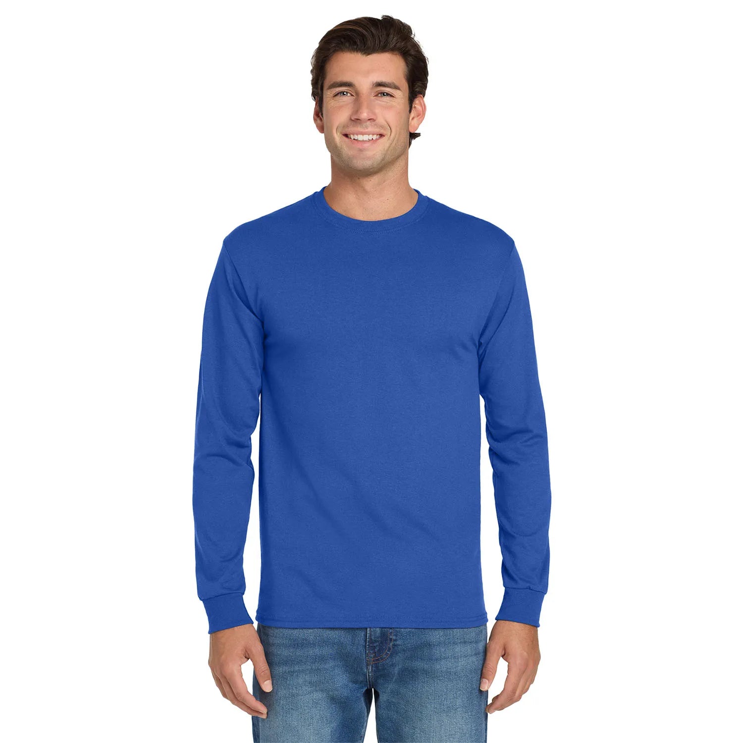 Jerzees Dri-Power 50/50 Cotton/Poly Long Sleeve T-Shirt Decorated - Royal Blue