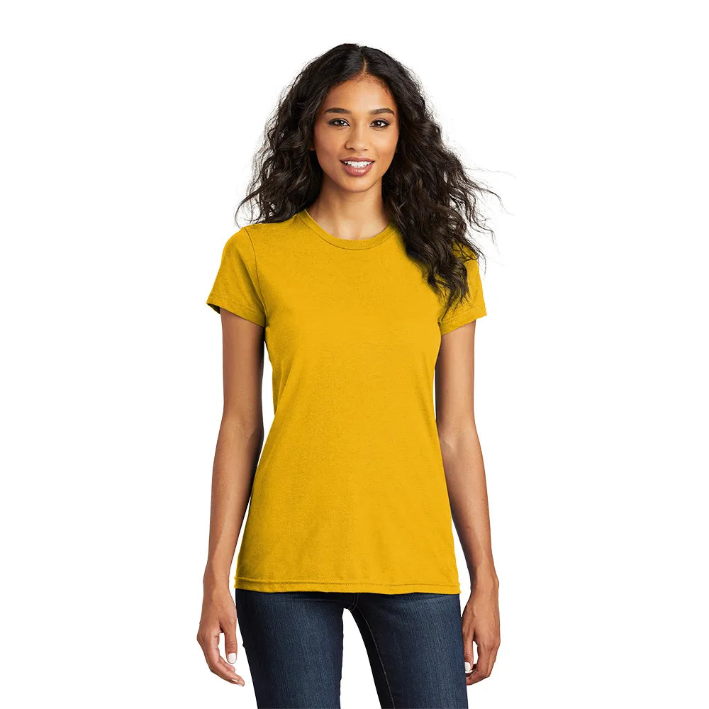 District Women’s Fitted The Concert Tee Decorated - Gold