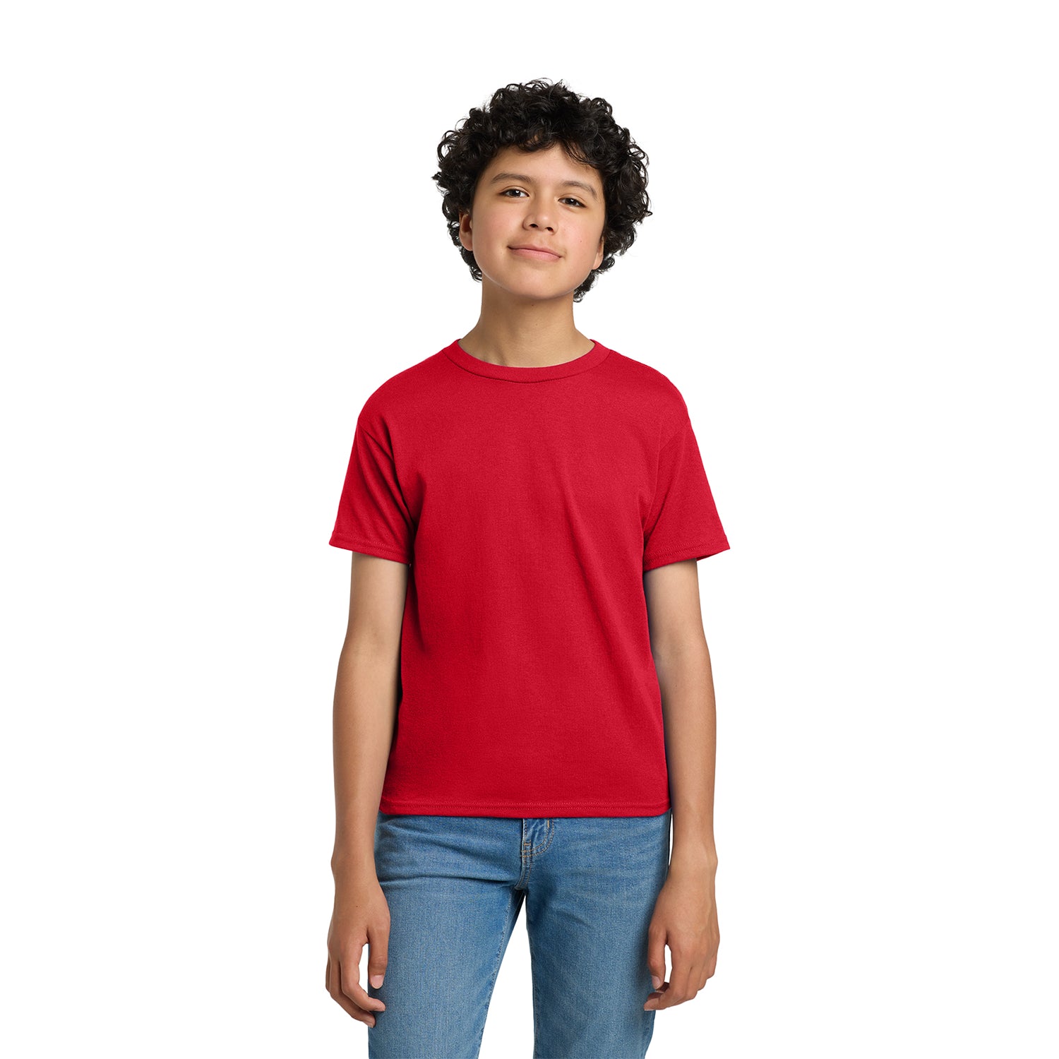 Hanes - Youth EcoSmart 50/50 Cotton/Poly T-Shirt Decorated - Deep Red