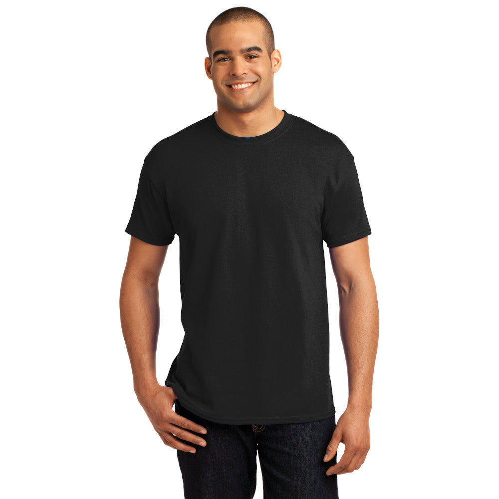 Hanes - EcoSmart 50/50 Cotton/Poly T-Shirt Decorated - Black (PMS BLACK 6C)