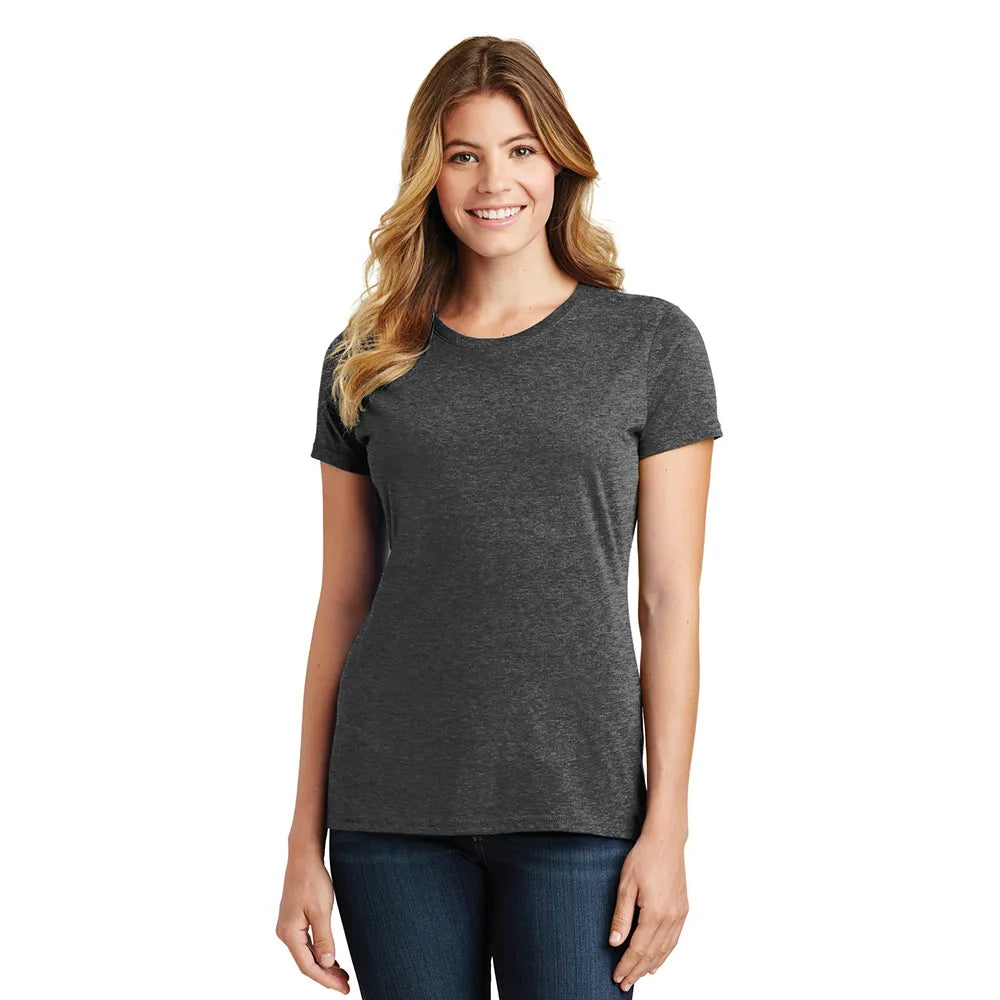 Port & Company Women's Fan Favorite Tee Decorated - Dark Heather Grey
