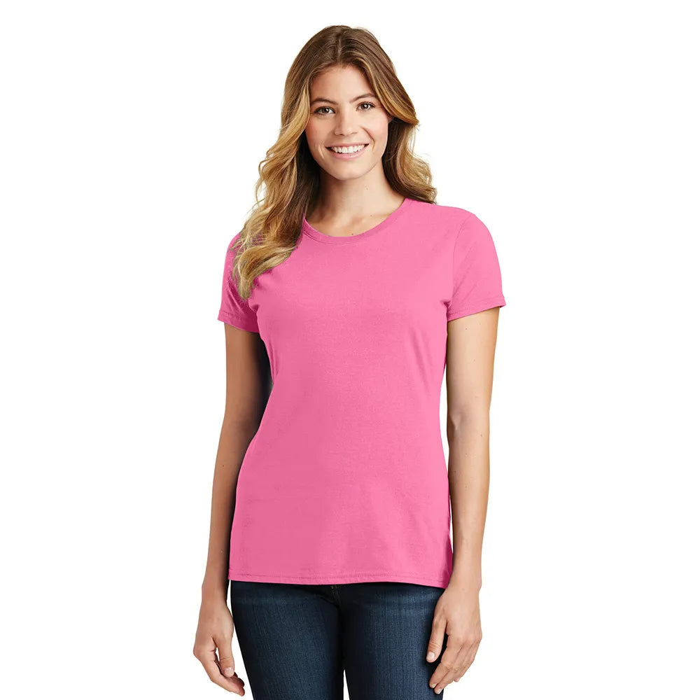 Port & Company Women's Fan Favorite Tee Decorated - New Pink