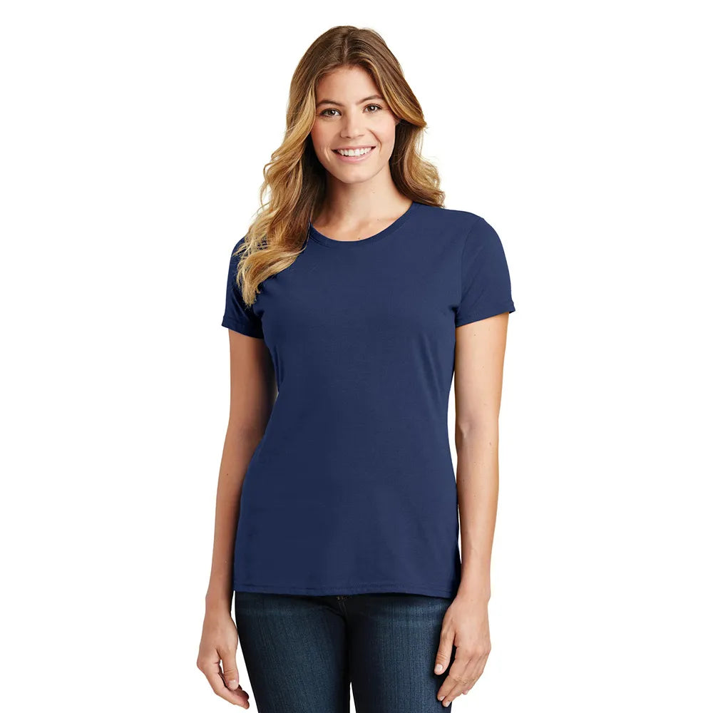 Port & Company Women's Fan Favorite Tee Decorated - Team Navy Blue