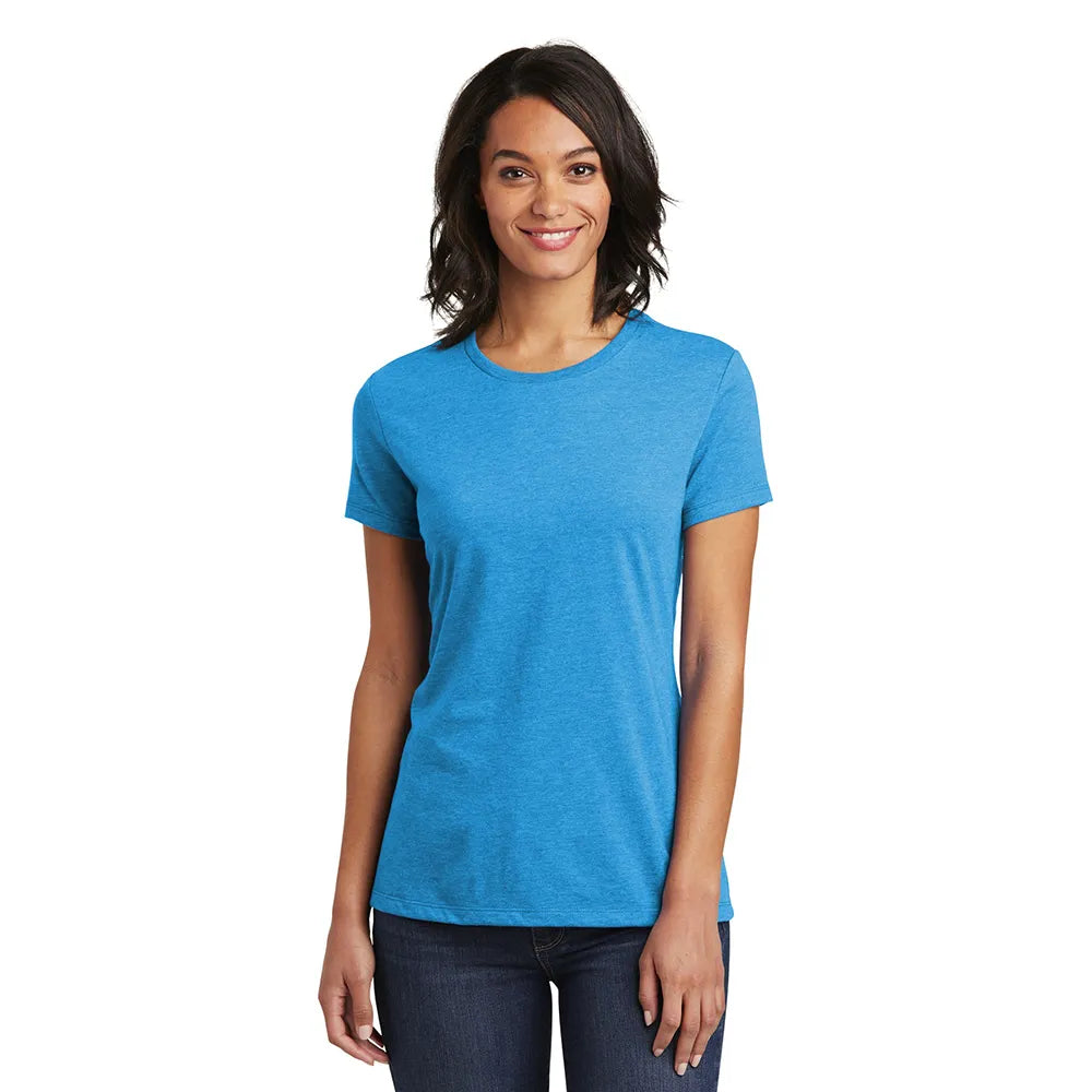 District Women’s Very Important Tee Decorated - Heathered Bright Turquoise Blue