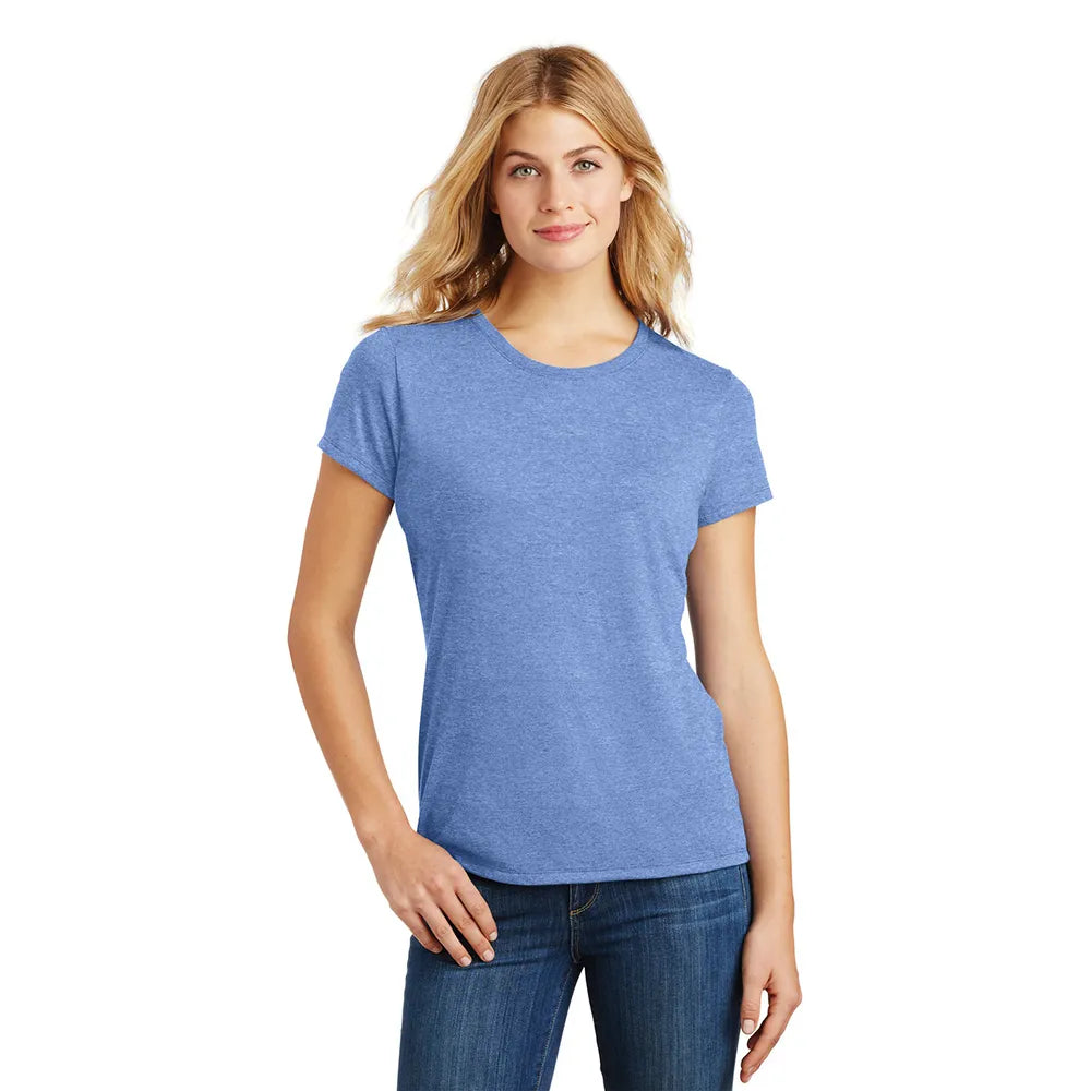 District Women’s Perfect Tri Tee Decorated - Maritime Frost Blue