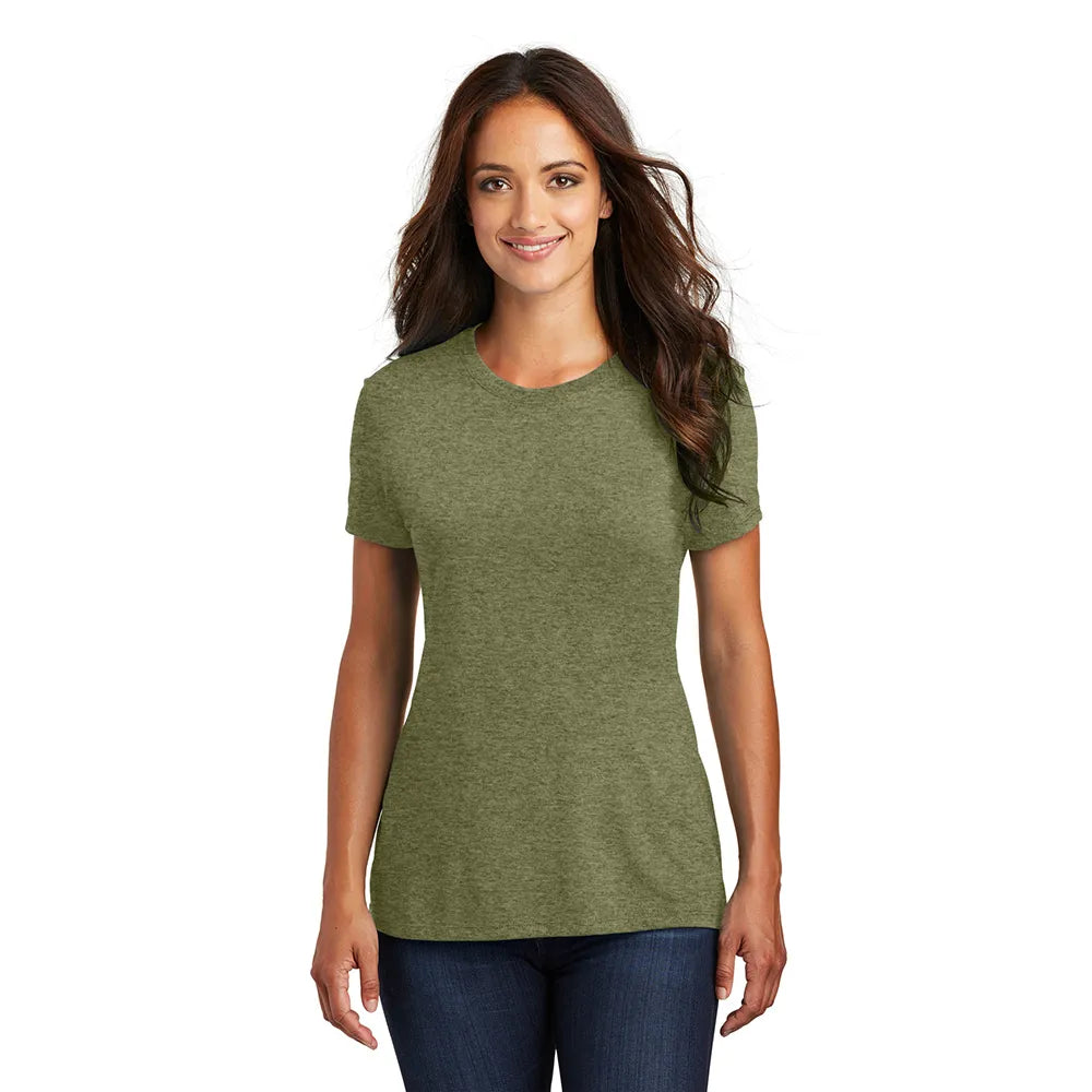 District Women’s Perfect Tri Tee Decorated - Military Green Frost