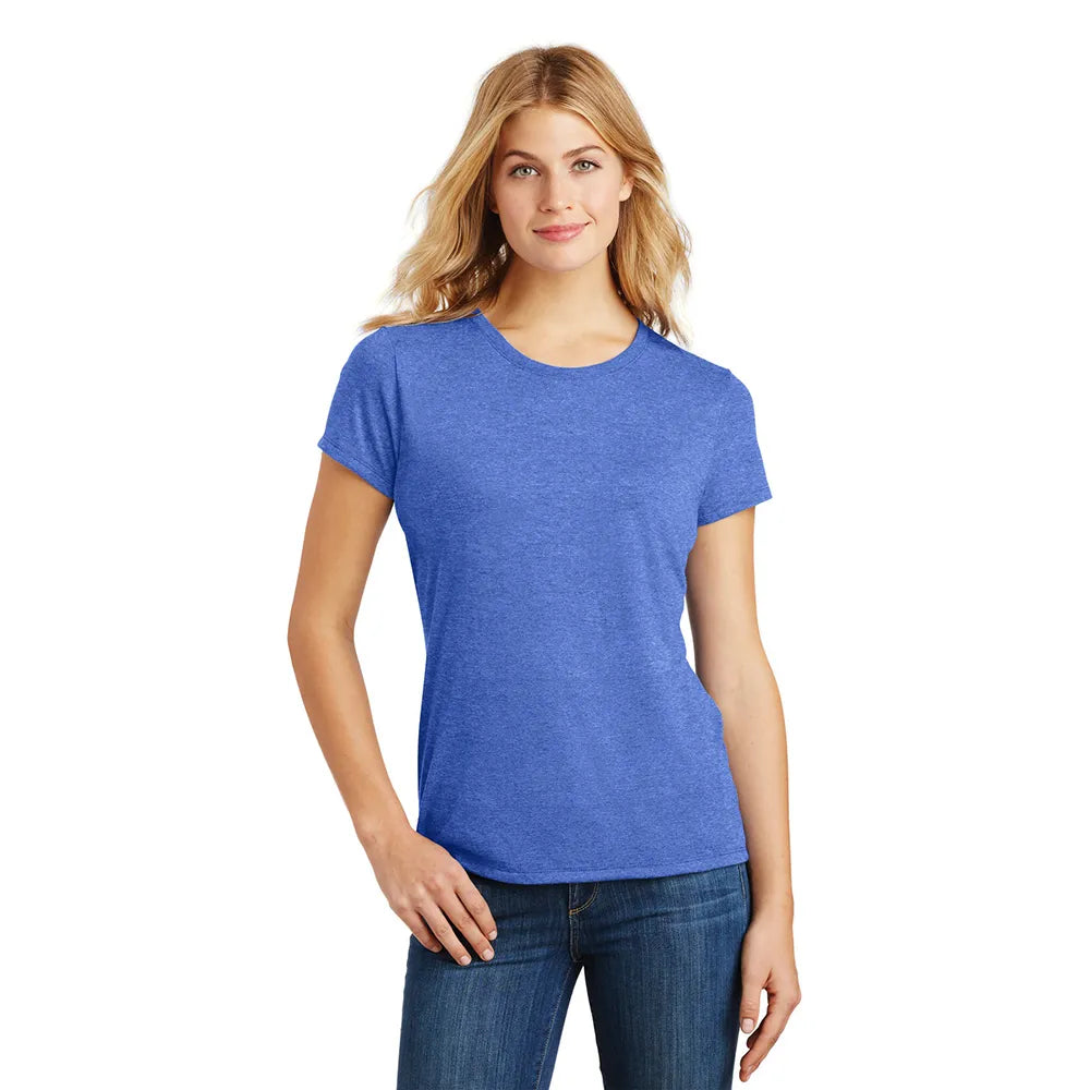 District Women’s Perfect Tri Tee Decorated - Royal Blue Frost