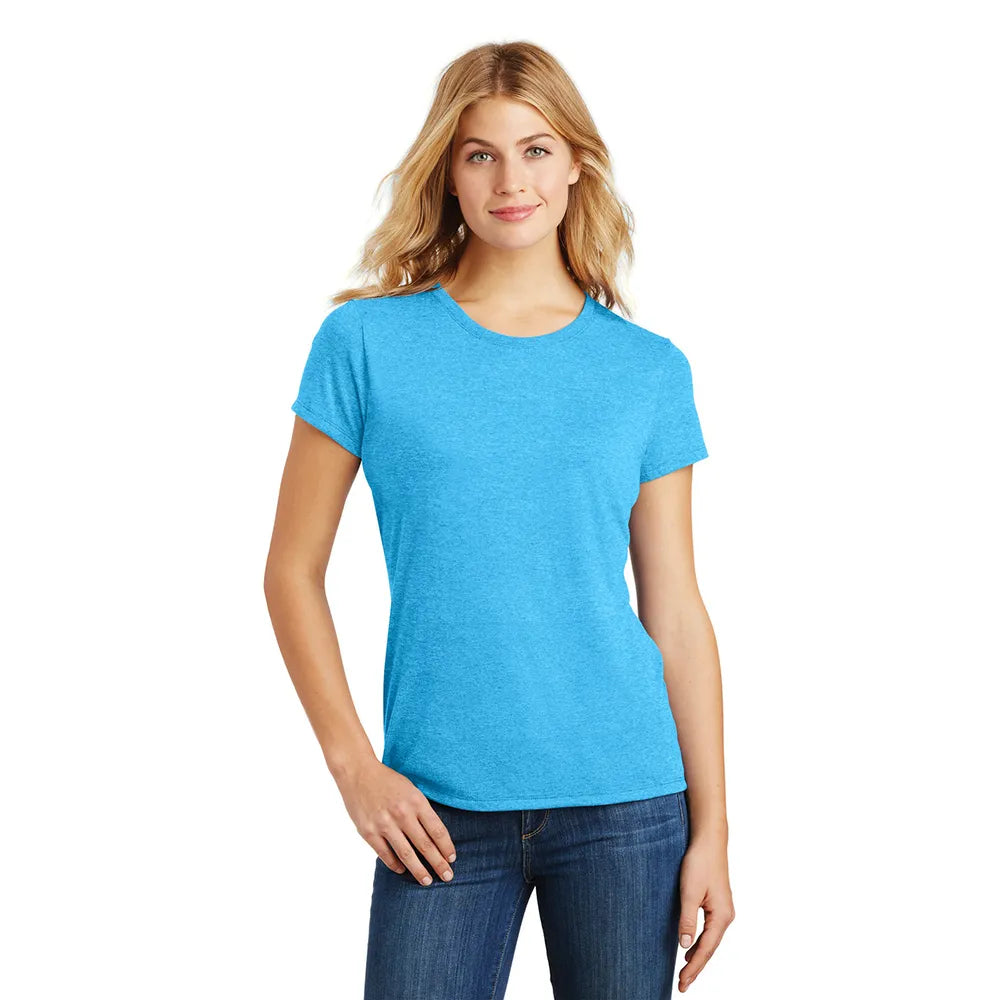 District Women’s Perfect Tri Tee Decorated - Turquoise Frost Blue