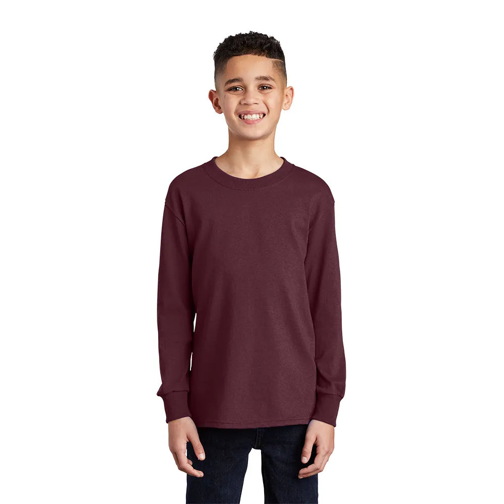Port & Company Youth Long Sleeve Core Cotton Tee