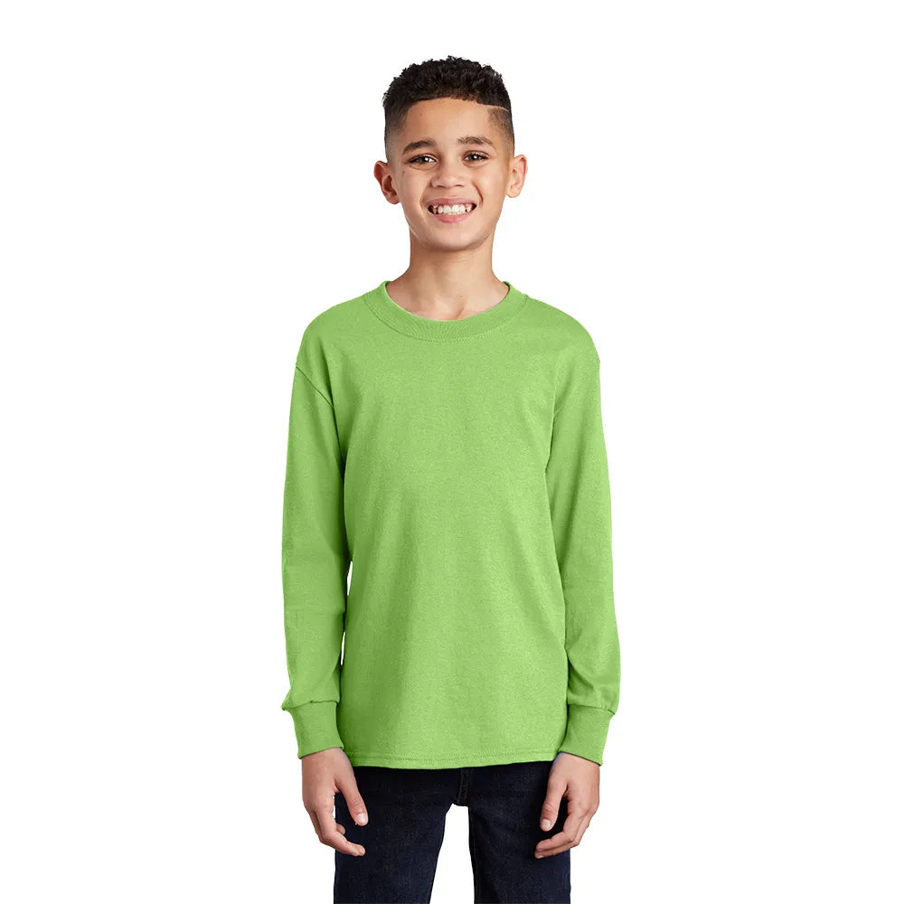 Port & Company Youth Long Sleeve Core Cotton Tee