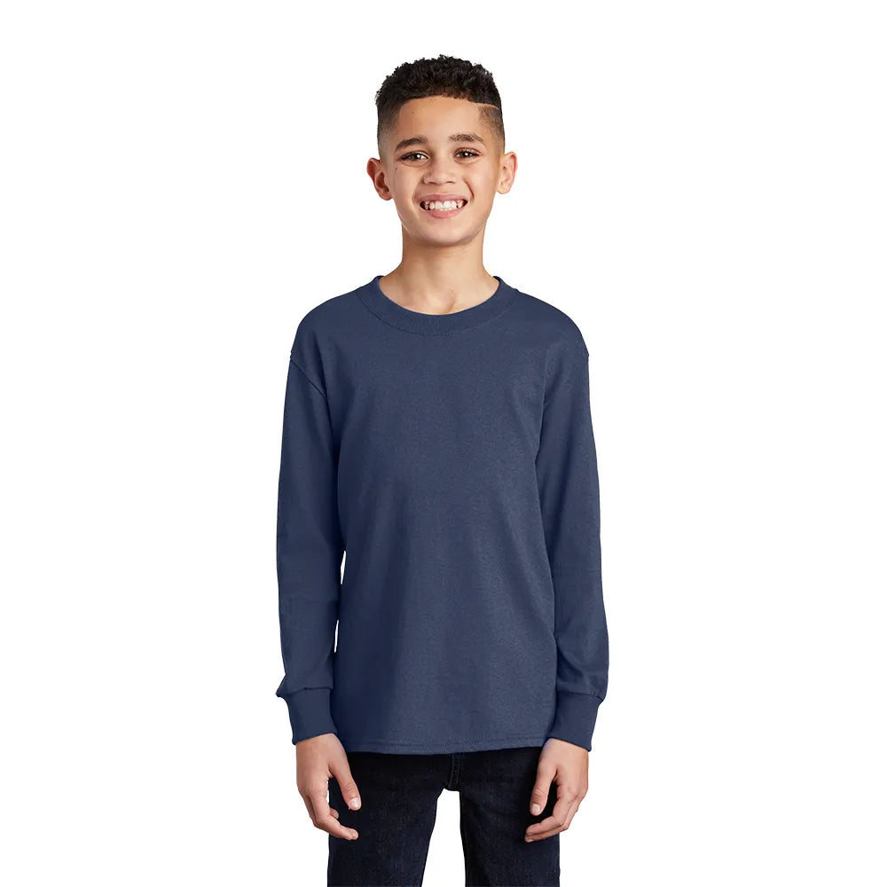 Port & Company Youth Long Sleeve Core Cotton Tee