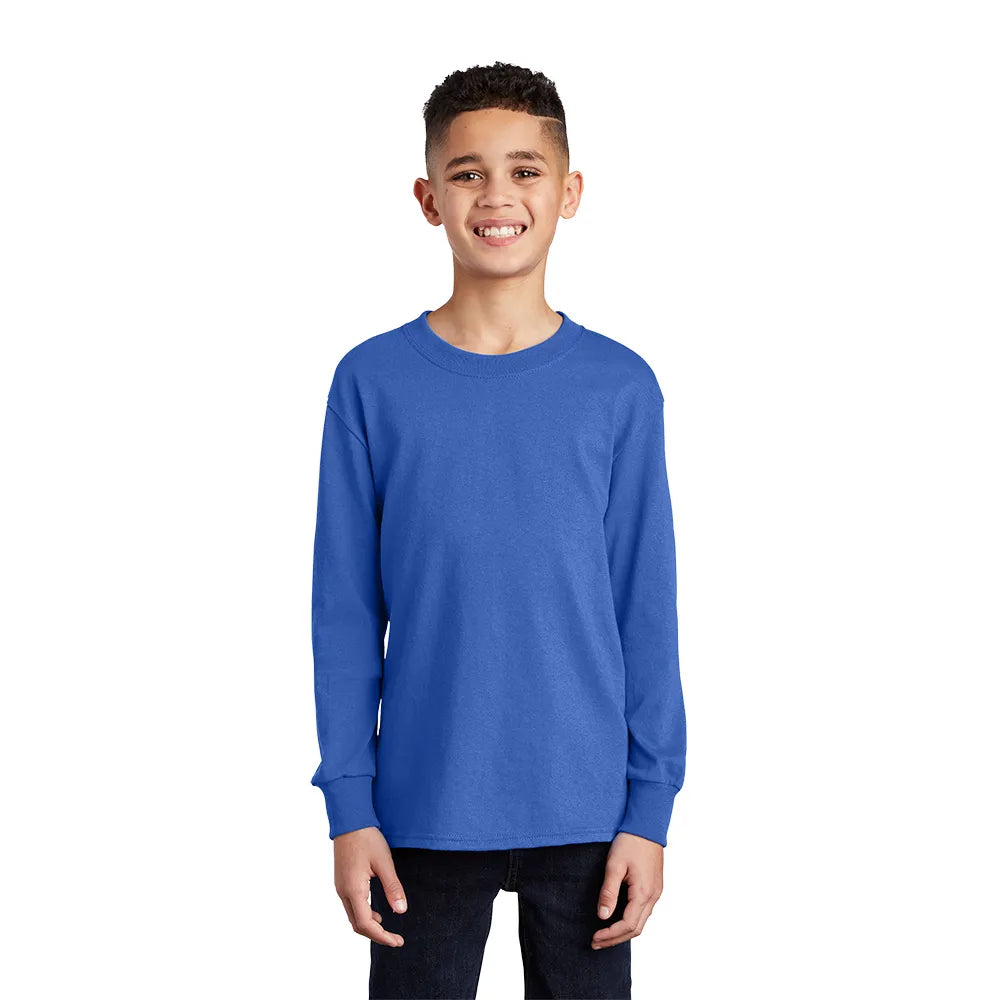 Port & Company Youth Long Sleeve Core Cotton Tee