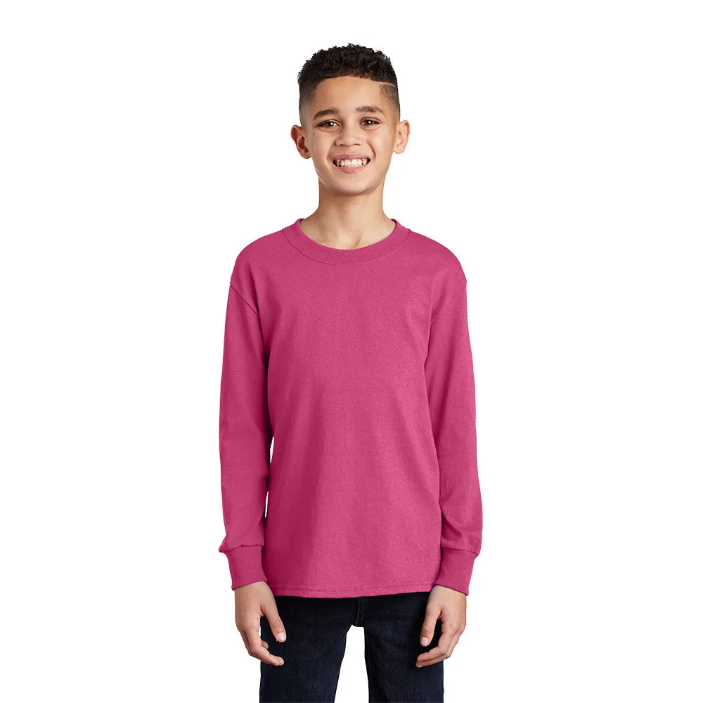 Port & Company Youth Long Sleeve Core Cotton Tee