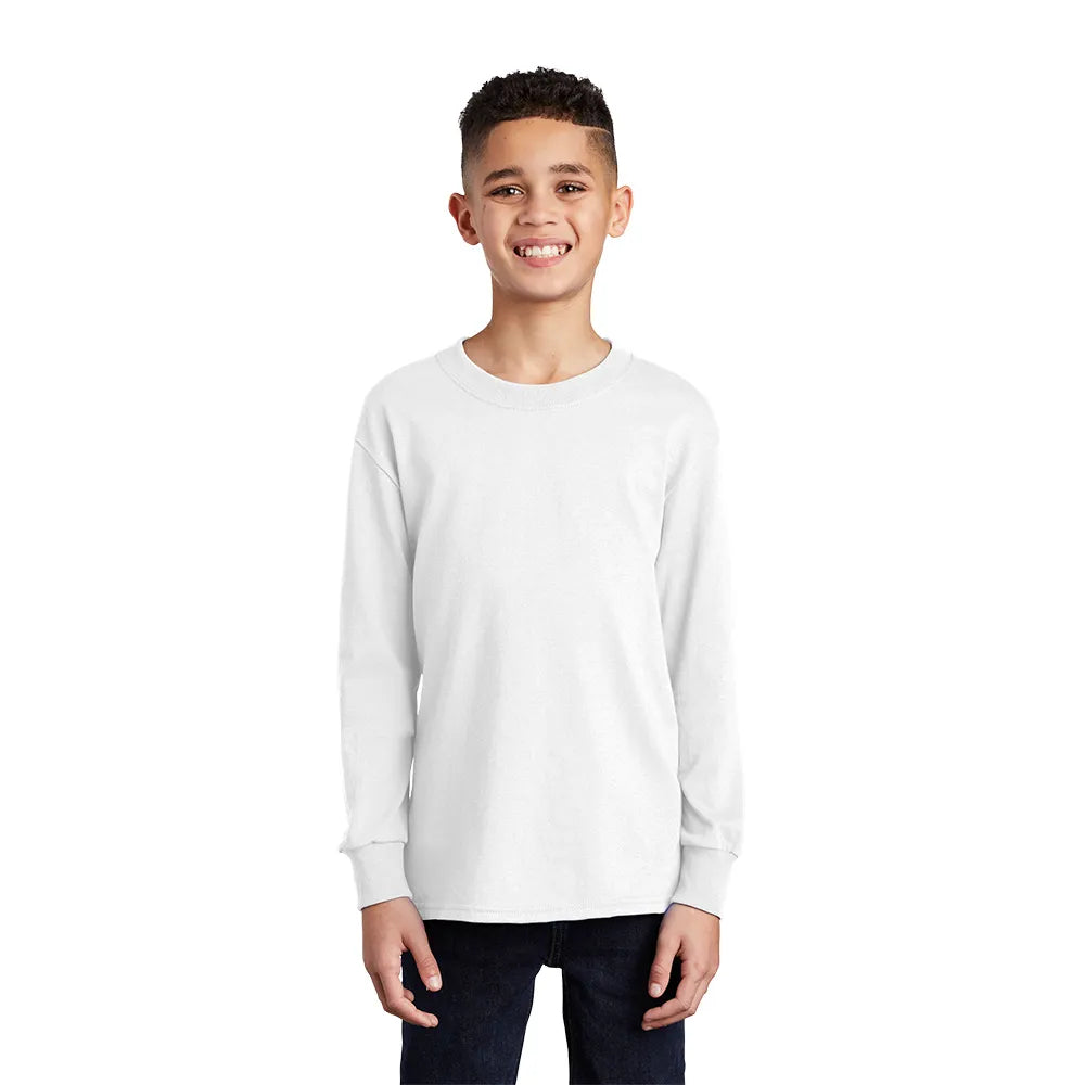Port & Company Youth Long Sleeve Core Cotton Tee