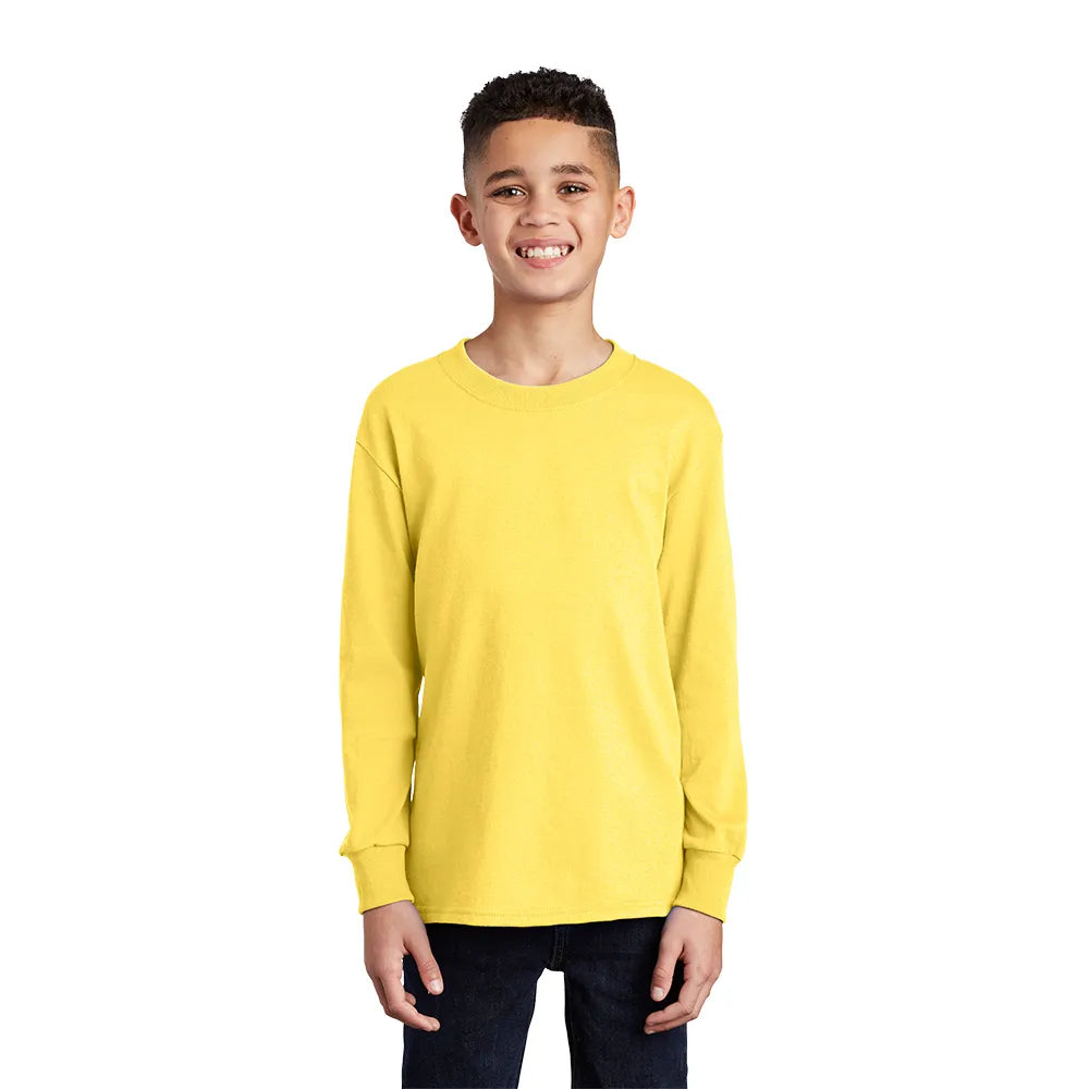 Port & Company Youth Long Sleeve Core Cotton Tee
