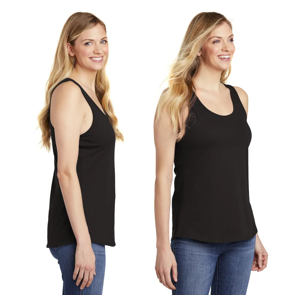 District Women’s V.I.T. Racerback Tank Decorated - Heathered Charcoal Grey