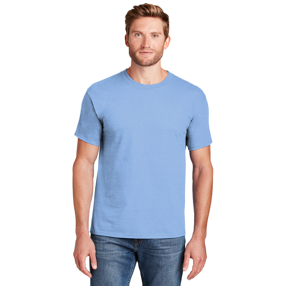 Hanes Beefy-T - 100% Cotton T-Shirt Decorated - Denim Blue (PMS 646C)