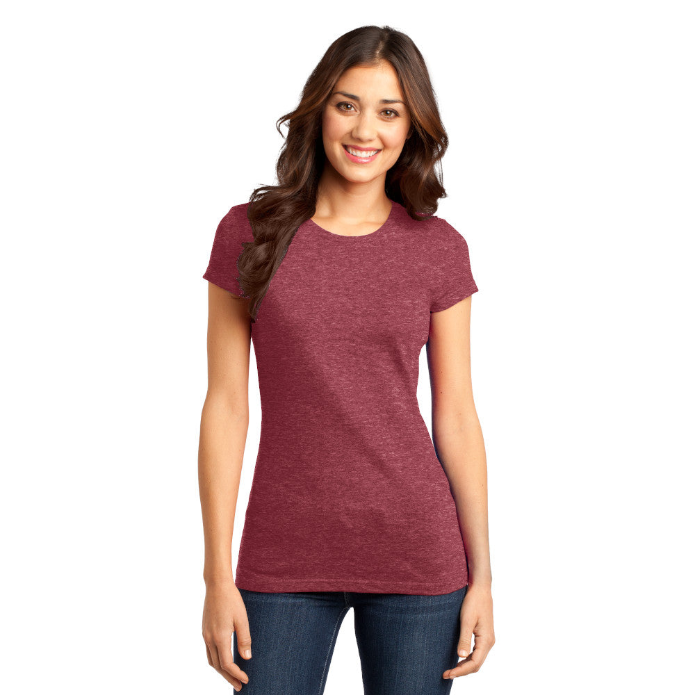 District Women’s Fitted Very Important Tee Decorated - Light Heather Grey