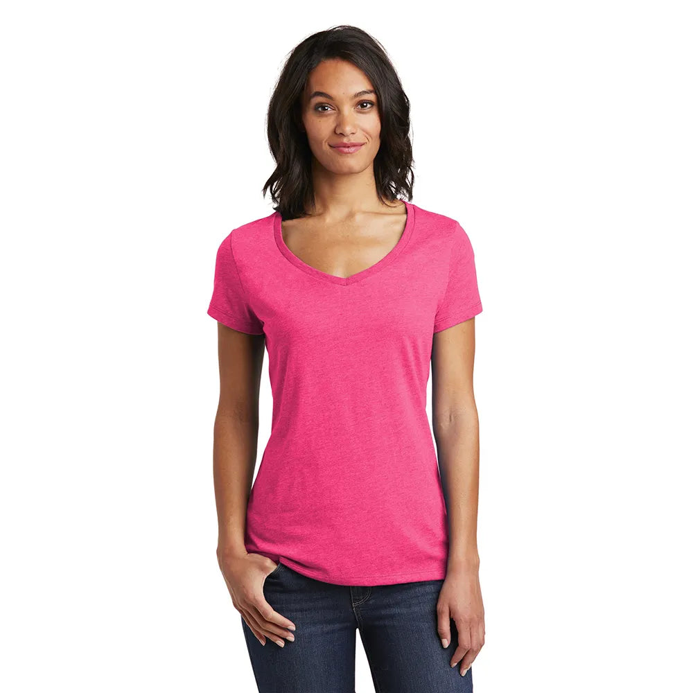 District Women’s Very Important Tee V-Neck Decorated - Grey Frost