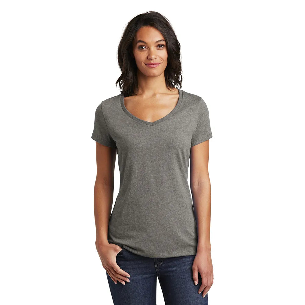 District Women’s Very Important Tee V-Neck Decorated - Heathered Cardinal Red