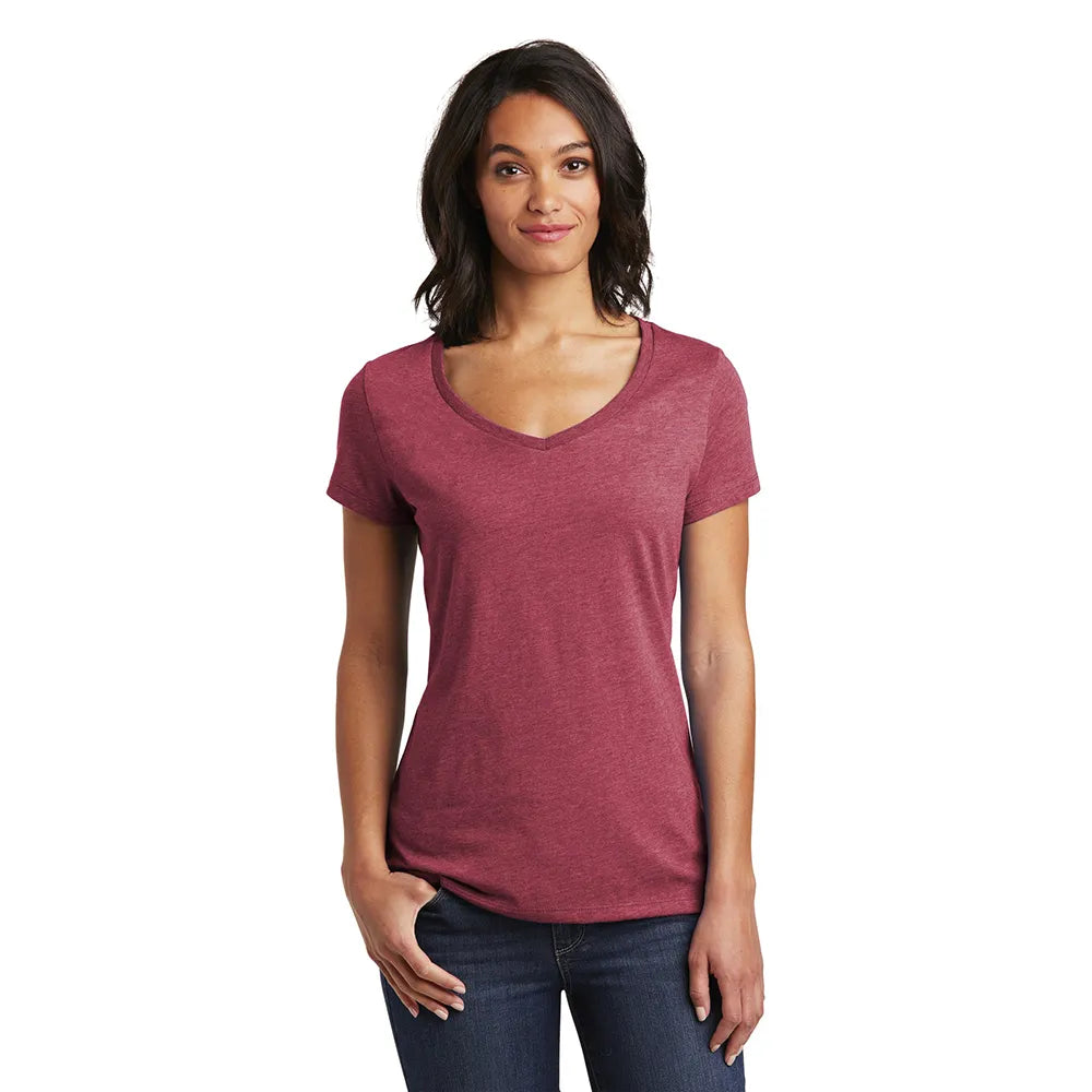 District Women’s Very Important Tee V-Neck Decorated - Heathered Charcoal Grey