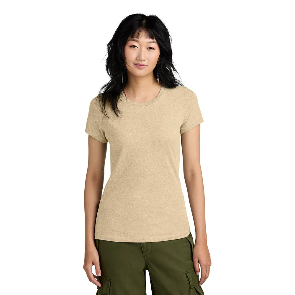 District Women’s Perfect Weight Tee Decorated - Heathered Loganberry Purple