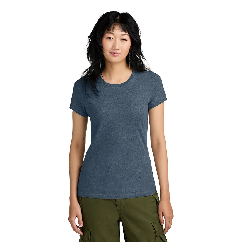 District Women’s Perfect Weight Tee Decorated - Heathered Steel Grey