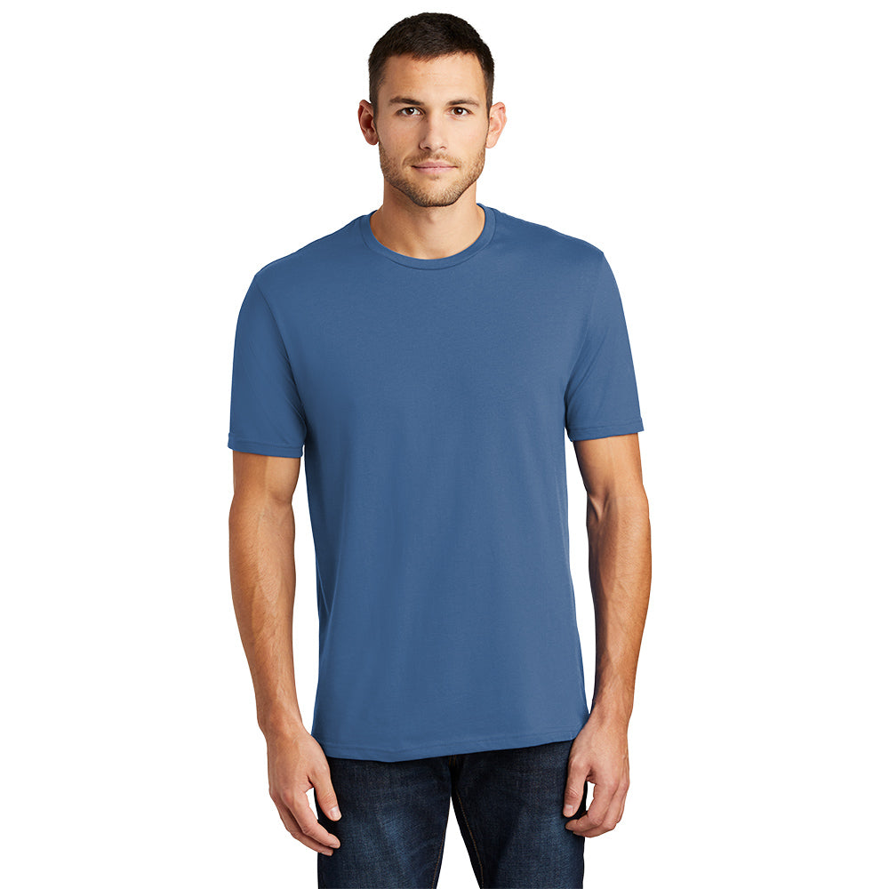 District Perfect Weight Tee Decorated - Maritime Blue (PMS 653C)