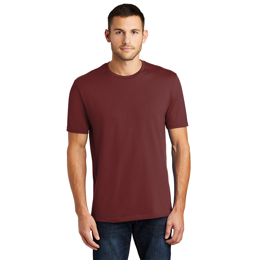 District Perfect Weight Tee Decorated - Sangria Red (PMS 202C)