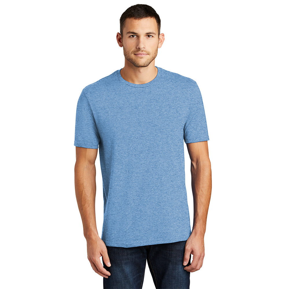 District Perfect Weight Tee Decorated - Clean Denim Blue (PMS 2149C)