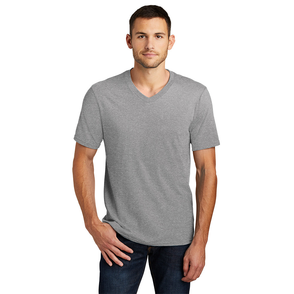 District Very Important Tee V‑Neck Decorated - Heathered Royal Blue (PMS 660C)