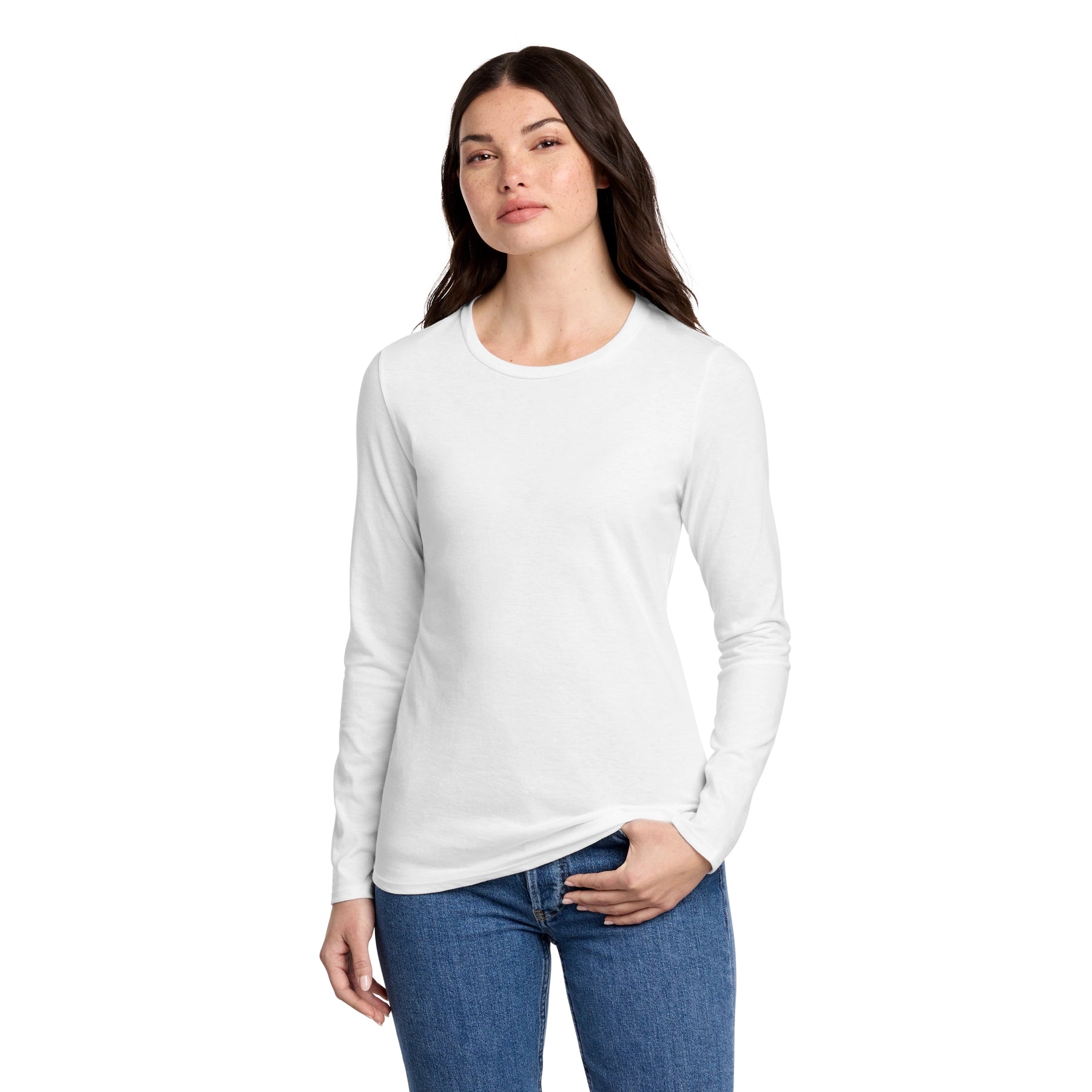 District Decorated Women’s Perfect Blend CVC Long Sleeve Tee