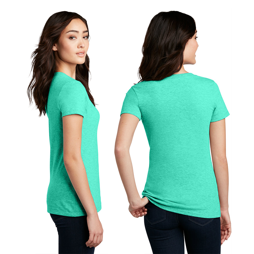 District Women’s Perfect Blend CVC Tee Decorated - Black