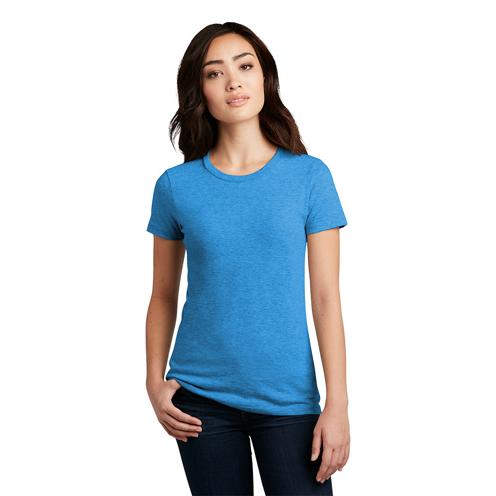 District Women’s Perfect Blend CVC Tee Decorated - Heathered Charcoal Grey