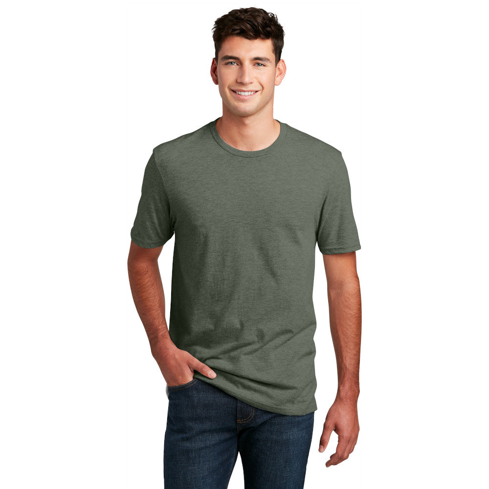 District Perfect Blend CVC Tee Decorated - Heathered Dusty Sage Blue (PMS 5575C)