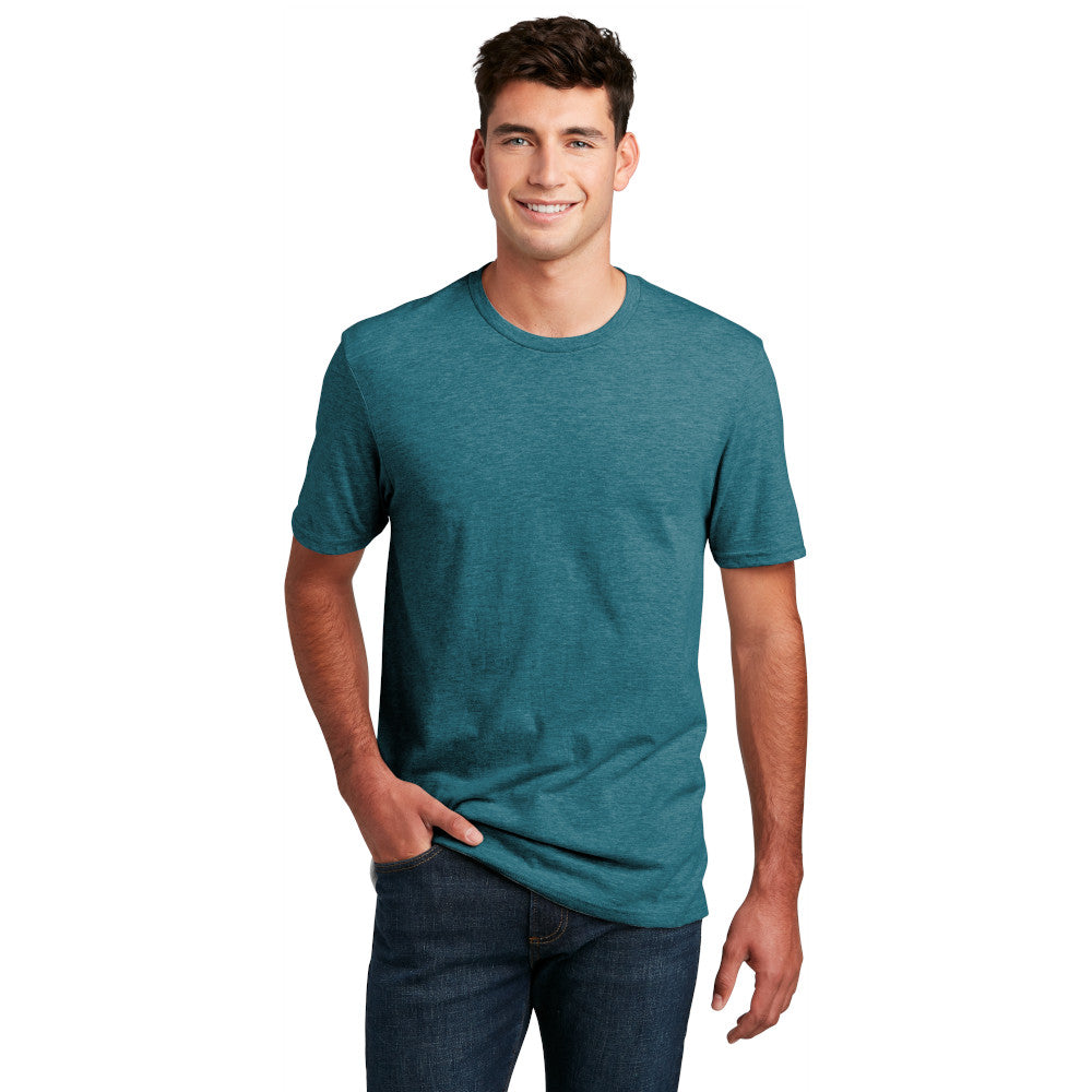 District Perfect Blend CVC Tee Decorated - Heathered Dusty Sage Blue (PMS 5575C)
