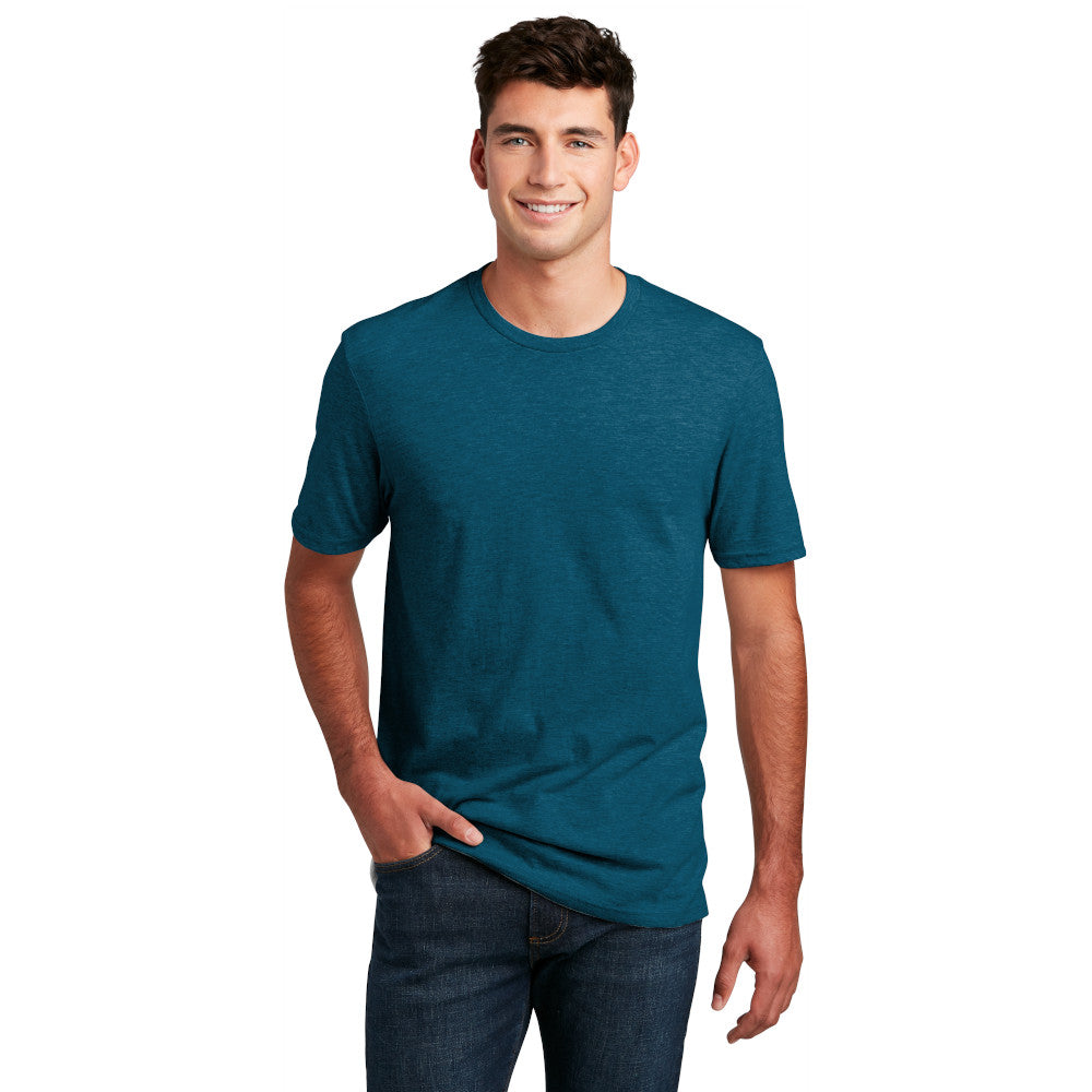 District Perfect Blend CVC Tee Decorated - Deep Turquoise Blue Fleck (PMS 2188C)