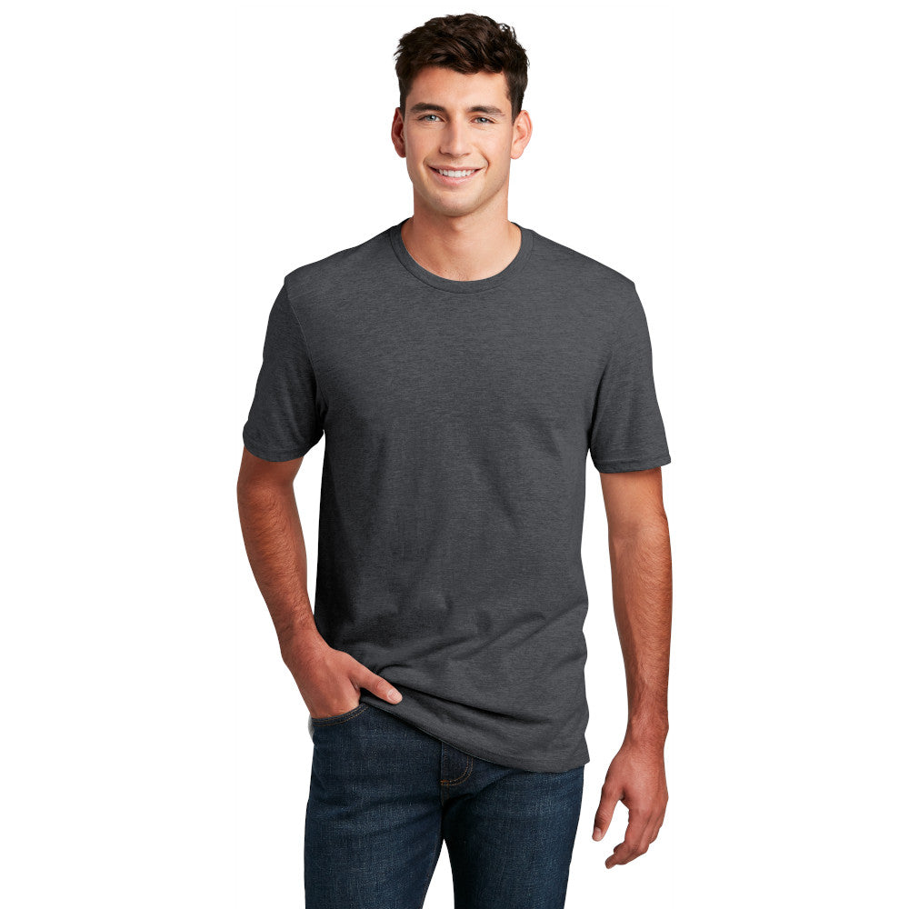 District Perfect Blend CVC Tee Decorated - Charcoal Grey (PMS 7540C)